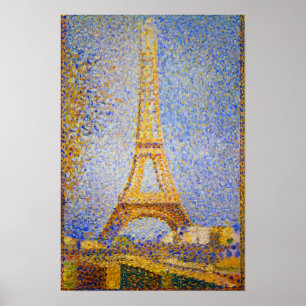 Póster Torre Eiffel, París Francia por Seurat