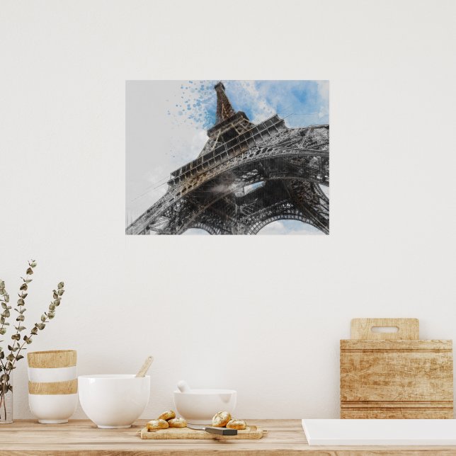 Póster Torre Eiffel, París, Francia Postcard (Cocina)