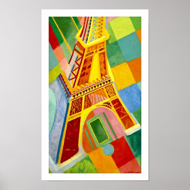 Póster Torre Eiffel París, Francisco de Robert Delaunay (Frente)