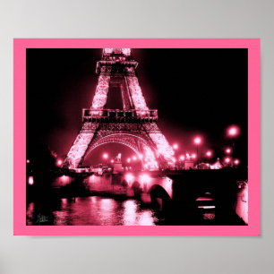 Póster Torre Eiffel, Pont de Lena [Print] - Doble rosa,