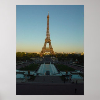 Póster Torre Eiffel Sunset