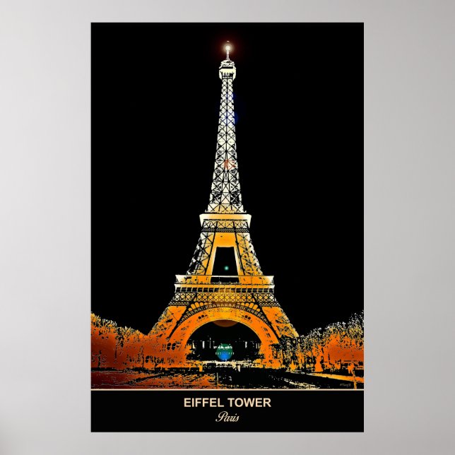 Póster Torre Eiffel: Trae el viaje a casa a París (Frente)