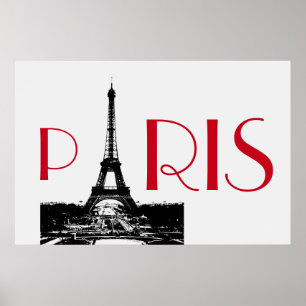 Póster Torre Eiffel Viaje de París