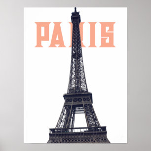 Póster Torre Eiffel Viaje de París Europa