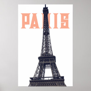 Póster Torre Eiffel Vintage París Europa Foto de Viaje