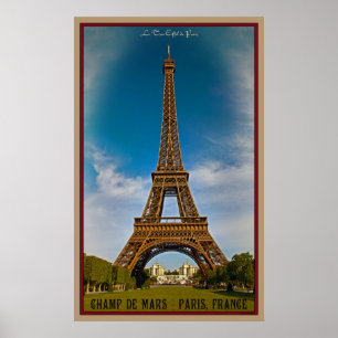 Póster Torre Eiffel y Campeón de Marte