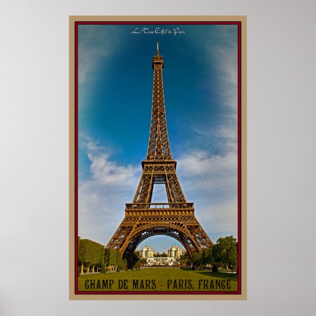 Póster Torre Eiffel y Campeón de Marte (Frente)