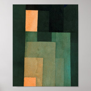Póster Torre en Naranja y verde : Paul Klee 1922