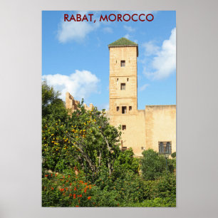 Póster Torre en Rabat, Marruecos