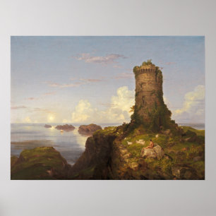 Póster Torre en ruinas - Poster Bella Artes Thomas Cole