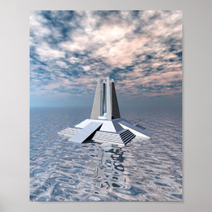 Póster Torre estructural de la Atlántida