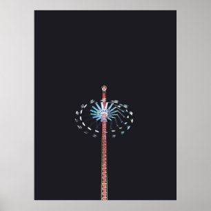 PÓSTER TORRE ILUMINADA DURANTE LA NOCHE