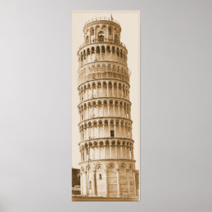 Póster Torre inclinada de Pisa