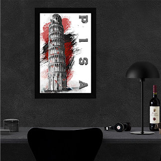 Póster Torre inclinada de Pisa
