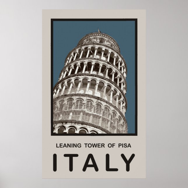 Póster Torre inclinada de Pisa (Frente)