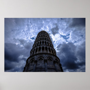 Póster Torre inclinada de Pisa Italia Foto europea de via