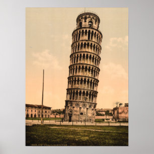 Póster Torre inclinada de Pisa, Toscana, Italia