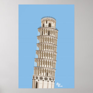Póster Torre inclinada del poster de Pisa