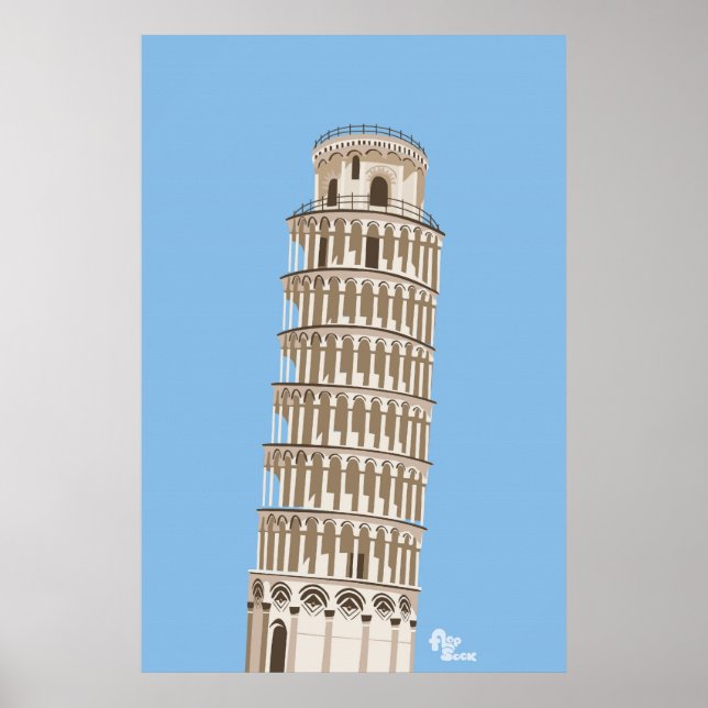 Póster Torre inclinada del Poster de Pisa (Frente)