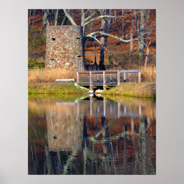 Póster Torre junto al estanque (Frente)