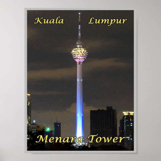 Póster Torre Menara de Kuala Lumpur - Malasia - (Frente)