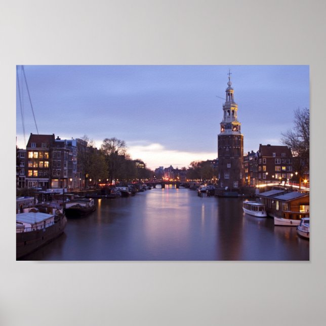 Póster Torre Montelbaan en Amsterdam, Países Bajos (Frente)