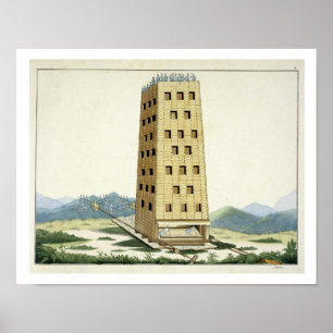 Póster Torre movible, diseñada después de la torre de