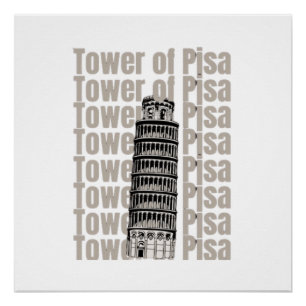 Póster Torre Pisa
