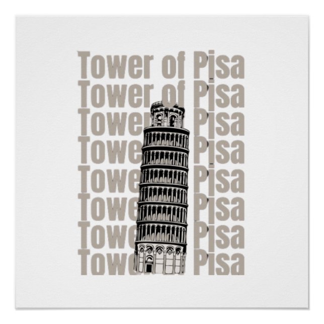 Póster Torre Pisa (Anverso)