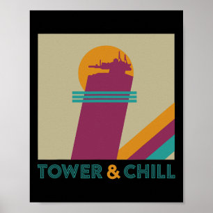 Póster Torre Retro y Relajarse - Gamer Titán Cazador Bruj