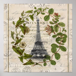 Póster torreón de hiedra botánica paris eiffel