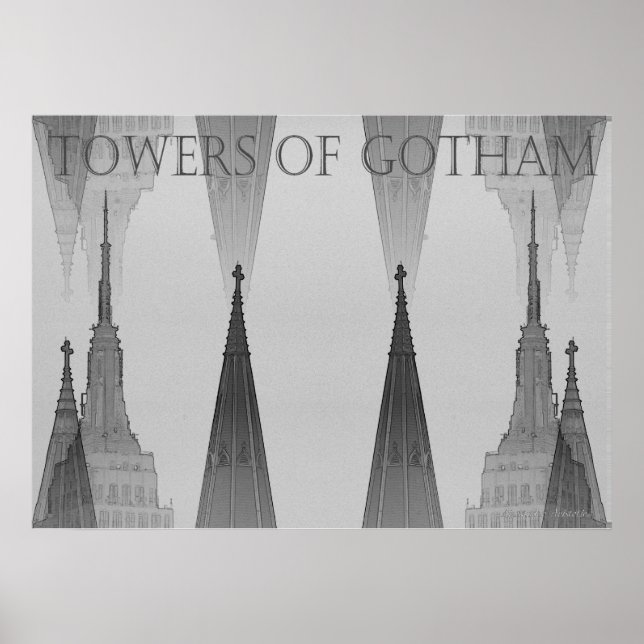 Póster "Torres de Gotham" NYC 2006 (Frente)