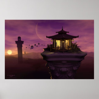 Póster Torres de observación psicológica por J. Matthew R