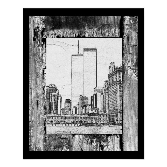 Póster Torres gemelas (Anverso)