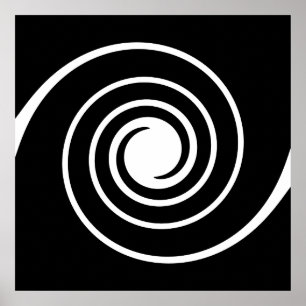 Póster Torsión blanco y negro