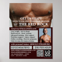 Torso, entrenador personal, publicidad de gimnasio
