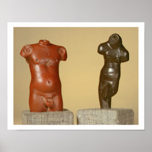 Póster Torso macho de arenisca roja y bailarina de arenis