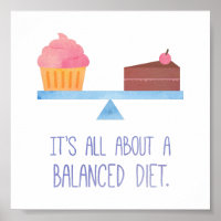 Torta acuarela Humor equilibrado de alimentos diet