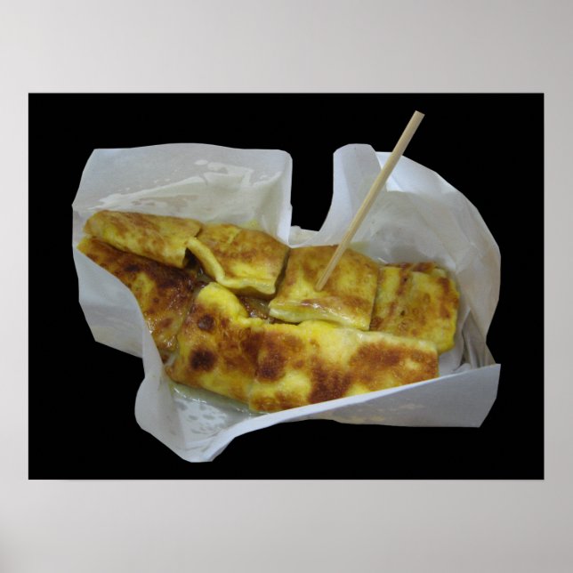 Póster Torta Caliente de Plátano [Roti Kluai Khai] Comida (Frente)