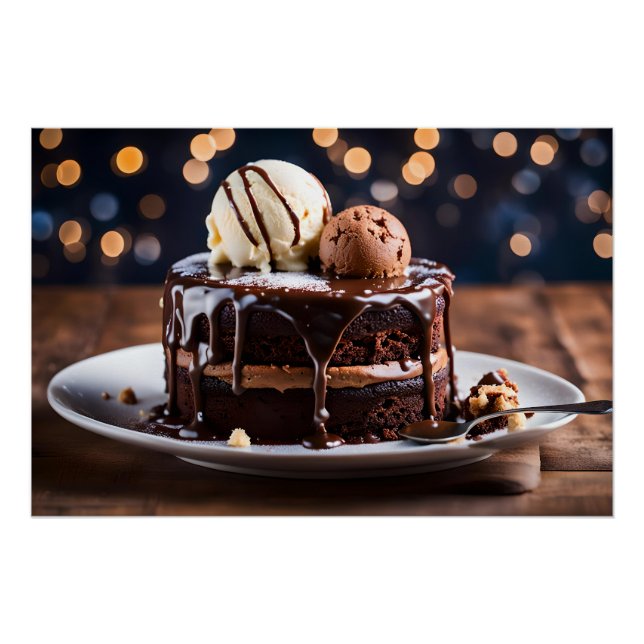 Póster Torta de chocolate (Anverso)