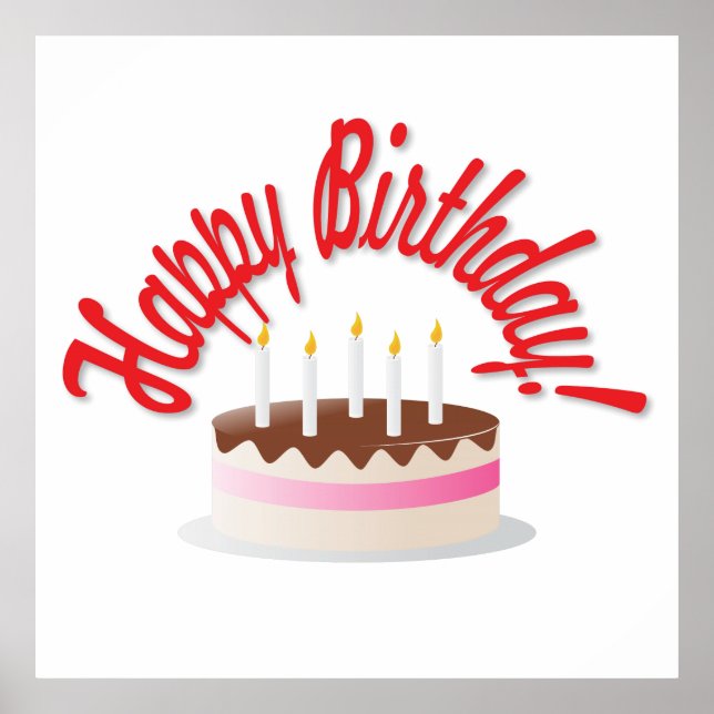 Póster Torta de cumpleaños (Frente)