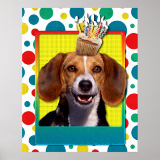 Póster Torta de cumpleaños - Beagle
