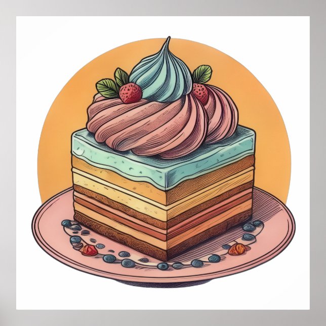 Póster Torta de Gourmet (Frente)