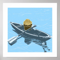 Torta en una huella de canoa