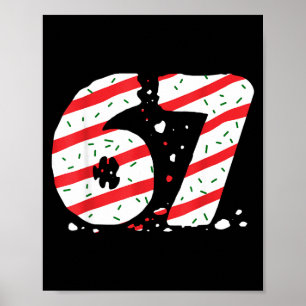 Póster Tortas de árbol de Navidad 67 Meme Gen Alpha jerga