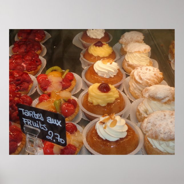 Póster Tortas de fruta - Pastel francés (Frente)