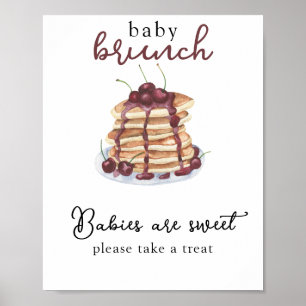 Póster Tortitas Baby shower Los bebés son dulces