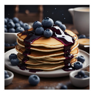 Póster Tortitas de Arándanos