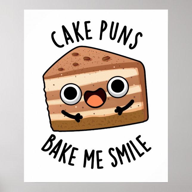 Póster Tortitas de pastel me hacen sonreír divertido boll (Frente)
