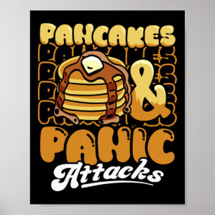 Póster Tortitas Y Ataques De Pánico Desayuno De Salud Men
